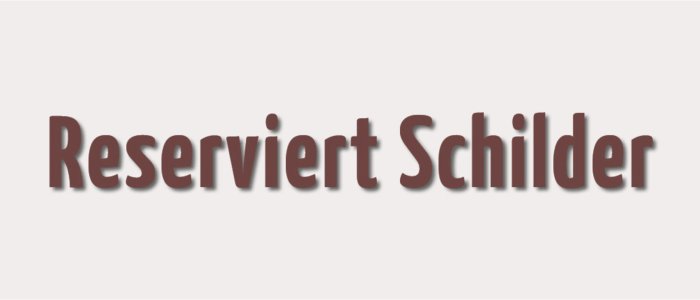Kategoriebild zu Reserviert-Schilder