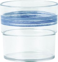 Trinkbecher "Colour" 0,23L SAN klar/blau