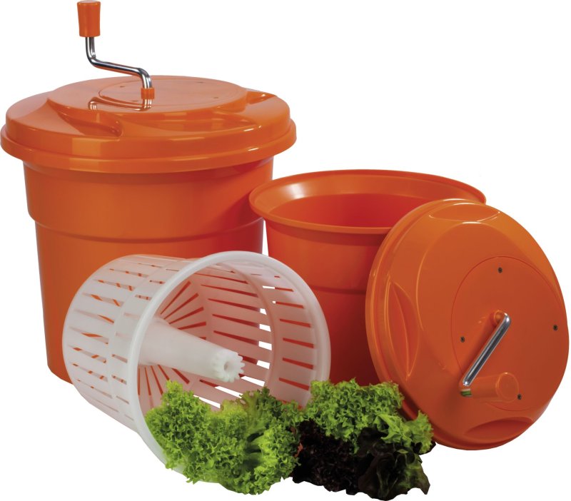 Salatschleuder manuell orange 12l (1)