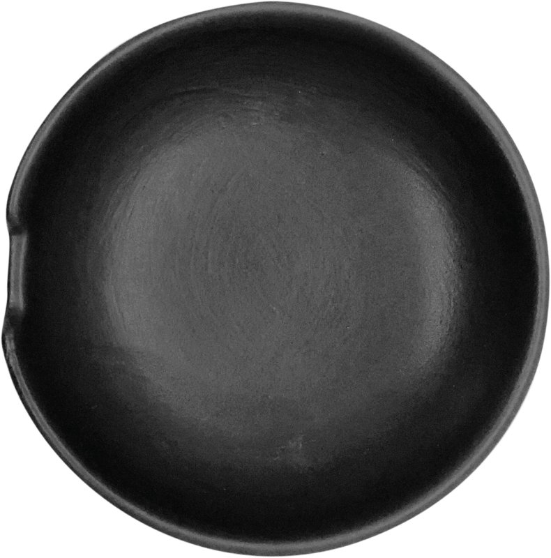Keramik-Ablage schwarz  Reislöffelablage Ø 8cm schwarz (1)