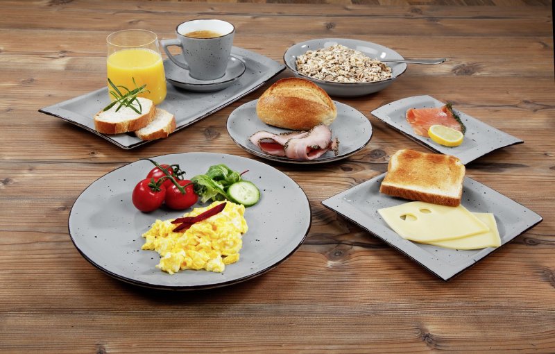 Porzellanserie "Granja" grau Tasse obere Espresso (2)