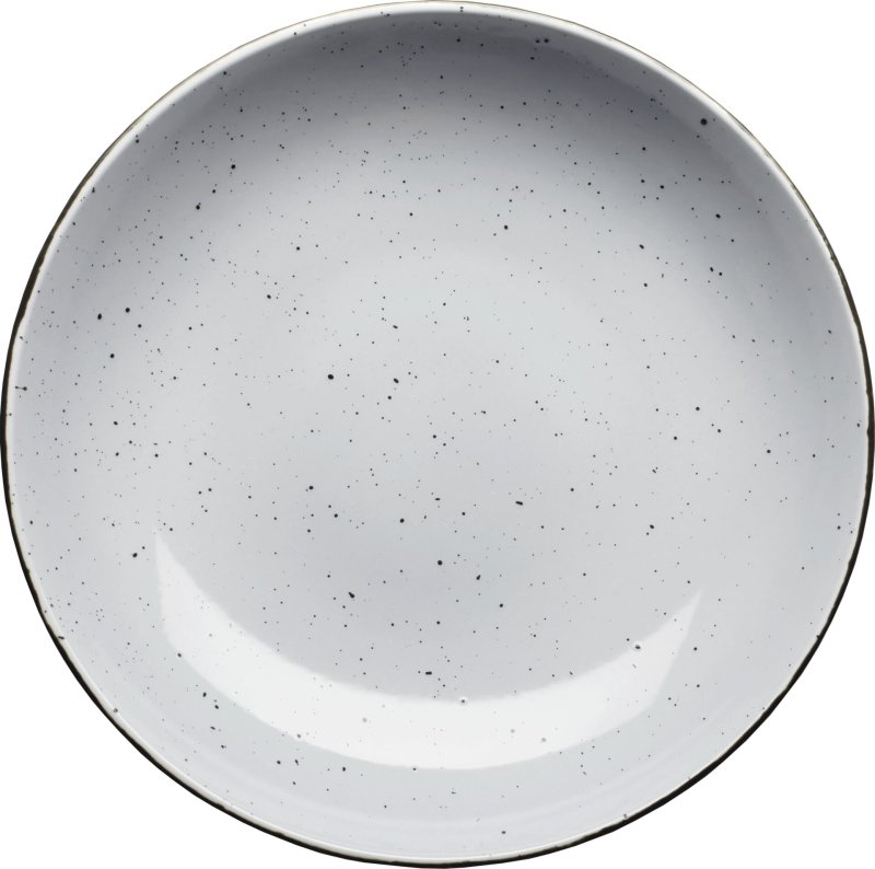 Porzellanserie "Granja" grau Teller tief Coup-Form, 26 cm (1)